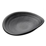 Elite Global Solutions JW6003 Zen 4 1/4" x 3 7/8" Black Oval Plate - Case of 6