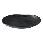 Elite Global Solutions JW7307 Zen 7 1/4" x 4 1/2" Black Deep Oval Plate - Case of 6