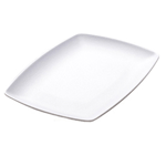 Elite Global Solutions JW7312 Zen 12 1/4" x 8 1/2" White Rectangular Platter - Case of 6