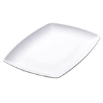 Elite Global Solutions JW7315 Zen 14 7/8" x 11 3/8" White Rectangular Platter - Case of 6