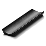 Elite Global Solutions JWTR07 Zen 6 11/16 x 1 3/4" Black Towel Plate - Case of 6