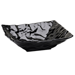 Elite Global Solutions M10102 Crinkled Paper Black 1.5 Qt. Square Melamine Bowl - Case of 6