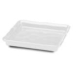 Elite Global Solutions M1010 The Edge Display White 10" x 10" x 1 1/2" Square Organic Edge Tray - Case of 6