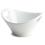 Elite Global Solutions M1111OVH Bilbao Display White 3 qt. Large Oval Bowl with Handles - Case of 3