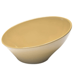 Elite Global Solutions M115 Pappasan Banana Crepe 2 Qt. Slanted Melamine Bowl - Case of 3