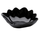 Elite Global Solutions M1195SHB Foundations Black 24 oz. Small Clam Shell Bowl - Case of 3