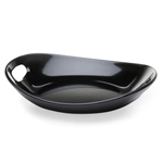 Elite Global Solutions M1211OVH Bilbao Black 28 oz. Oval Platter with Handles - Case of 4