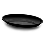 Elite Global Solutions M1216OVB Foundations Black 16" x 12" Oval Platter - Case of 3