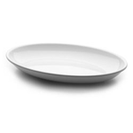 Elite Global Solutions M1216OVNW Foundations Display White 16" x 12" Oval Platter - Case of 3