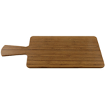 Elite Global Solutions M127RC Fo Bwa Rectangular Faux Bamboo Serving Board with Handle - 12" x 7"