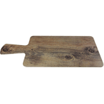 Elite Global Solutions M127RC Fo Bwa Rectangular Faux Driftwood Serving Board with Handle - 12" x 7" - Case of 6