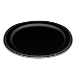 Elite Global Solutions M12R Venetian Black 12" Round Melamine Plate - Case of 4