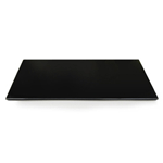 Elite Global Solutions M1324F Black Melamine Flat Tray with Feet - 24" x 13 1/2" - Case of 2