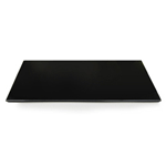 Elite Global Solutions M1324F Black Melamine Flat Tray with Feet - 24