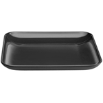 Elite Global Solutions M1325SQB The Modernist Black 13 1/4" Square Melamine Platter - Case of 4