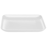 Elite Global Solutions M1325SQNW The Modernist Display White 13 1/4" Square Melamine Platter - Case of 4