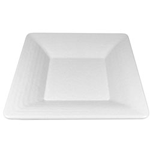 Elite Global Solutions M1353RR Square Pebble Creek 3 qt. White Square Melamine Serving Bowl - Case of 6