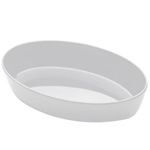 Elite Global Solutions M139OVNW The Bakers Display White 2.75 qt. Oval Melamine Bowl - Case of 6