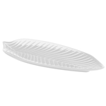 Elite Global Solutions M1465PL Naturals Display White 14" Leaf Melamine Platter - Case of 6