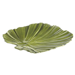 Elite Global Solutions M14PL Naturals Design Green 14" Palm Leaf Melamine Platter - Case of 3