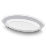 Elite Global Solutions M1510OVNW Foundations Display White 15" x 10" Oval Platter - Case of 6