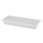 Elite Global Solutions M1562 Venetian Display White 15" x 6" x 2" Rectangular Melamine Tray