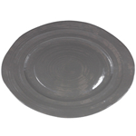 Elite Global Solutions M16512OV-G Della Terra 16 1/2" Gray Irregular Oval Serving Dish - Case of 3