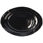 Elite Global Solutions M16512OV Della Terra 16 1/2" Black Irregular Oval Serving Dish - Case of 3
