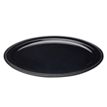 Elite Global Solutions M17OV Venetian Black 16" x 13" Oval Melamine Platter - Case of 6