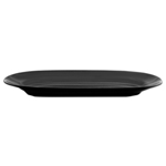 Elite Global Solutions M17RCB Foundations Black 16 1/2" x 7 1/2" Long Oval Platter - Case of 6