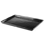 Elite Global Solutions M1826 The Edge Black 26" x 18" x 1 1/2" Rectangular Organic Edge Tray