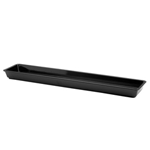 Elite Global Solutions M3062 Venetian Black 30" x 6" x 2" Rectangular Melamine Tray - Case of 3