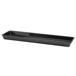 Elite Global Solutions M3082 Venetian Black 30" x 8" x 2" Rectangular Melamine Tray - Case of 3