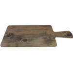Elite Global Solutions M510RC Fo Bwa Rectangular Faux Driftwood Serving Board with Handle - 10 1/2" x 5 1/2" - Case of 3