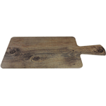 Elite Global Solutions M510RC Fo Bwa Rectangular Faux Driftwood Serving Board with Handle - 10 1/2