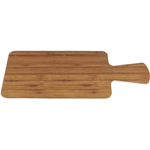 Elite Global Solutions M510RC Fo Bwa Rectangular Faux Bamboo Serving Board with Handle - 10 1/2" x 5 1/2" - Case of 3