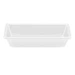 Elite Global Solutions M610RCNW The Bakers Display White 1 qt. Rectangular Melamine Bowl - Case of 6