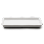 Elite Global Solutions M614 The Edge Display White 14" x 6 1/2" x 1 5/8" Rectangular Organic Edge Tray