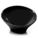 Elite Global Solutions M75 Pappasan Black 18 oz. Slanted Melamine Bowl - Case of 6