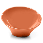 Elite Global Solutions M75 Pappasan Sunburn Terra Cotta 18 oz. Slanted Melamine Bowl - Case of 6