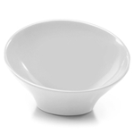 Elite Global Solutions M75 Pappasan White 18 oz. Slanted Melamine Bowl - Case of 6