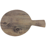 Elite Global Solutions M7RW Fo Bwa 7" Round Faux Driftwood Serving Board with Handle - Case of 3