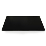 Elite Global Solutions M8155F Black Melamine Flat Tray with Feet - 15 3/4" x 7 3/4" - Case of 6