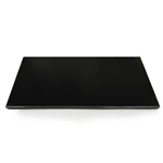 Elite Global Solutions M8155F Black Melamine Flat Tray with Feet - 15 3/4