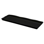 Elite Global Solutions M926 The Edge Black 26" x 9" x 1 1/2" Rectangular Organic Edge Tray