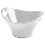 Elite Global Solutions M99OVH Bilbao Display White 1.75 qt. Small Oval Bowl with Handles - Case of 3
