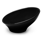 Elite Global Solutions M9 Pappasan Black 28 oz. Slanted Melamine Bowl - Case of 4