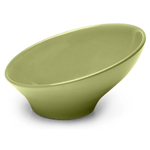Elite Global Solutions M9 Pappasan Weeping Willow Green 28 oz. Slanted Melamine Bowl - Case of 4