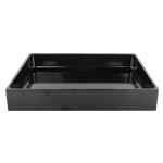 Elite Global Solutions Modern European Black Rectangular Bin, 12" x 10" x 2"