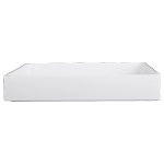 Elite Global Solutions Modern European White Rectangular Bin, 12" x 10" x 3"